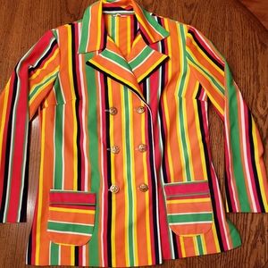 70s vintage double breastfed womens jacket Large
